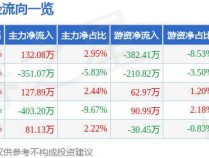 股票行情快报：美新科技（301588）10月22日主力资金净买入132.08万元