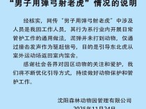 沈阳森林动物园通报网传“男子用弹弓射老虎”:系日常管护工作通用做法,泥弹未打到动物
