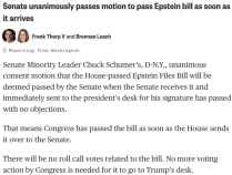 北美观察丨国会“秒过”爱泼斯坦法案 高票背后的不得不投